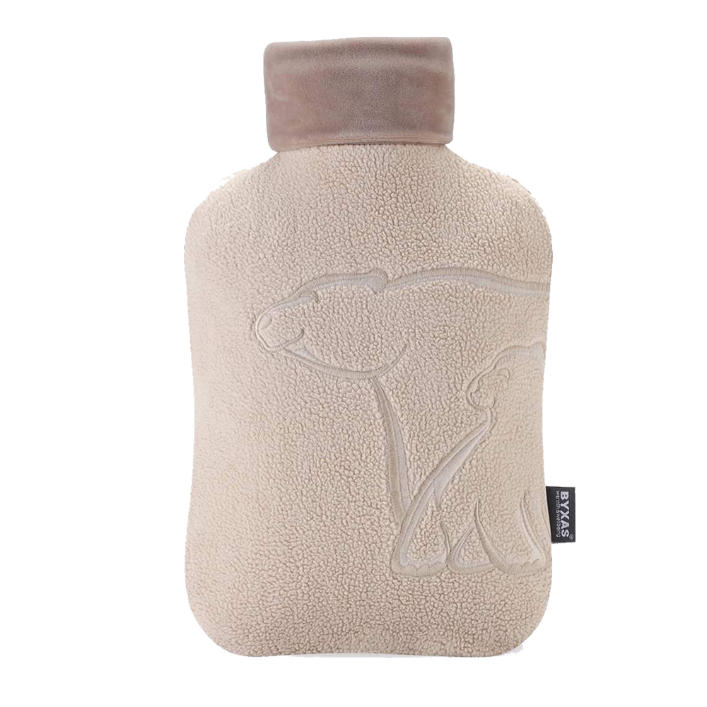 BYXAS Hot Water Bag with Cover, Menstrual Cramps, Ease Aches, Hand Feet Warmer BPA Free