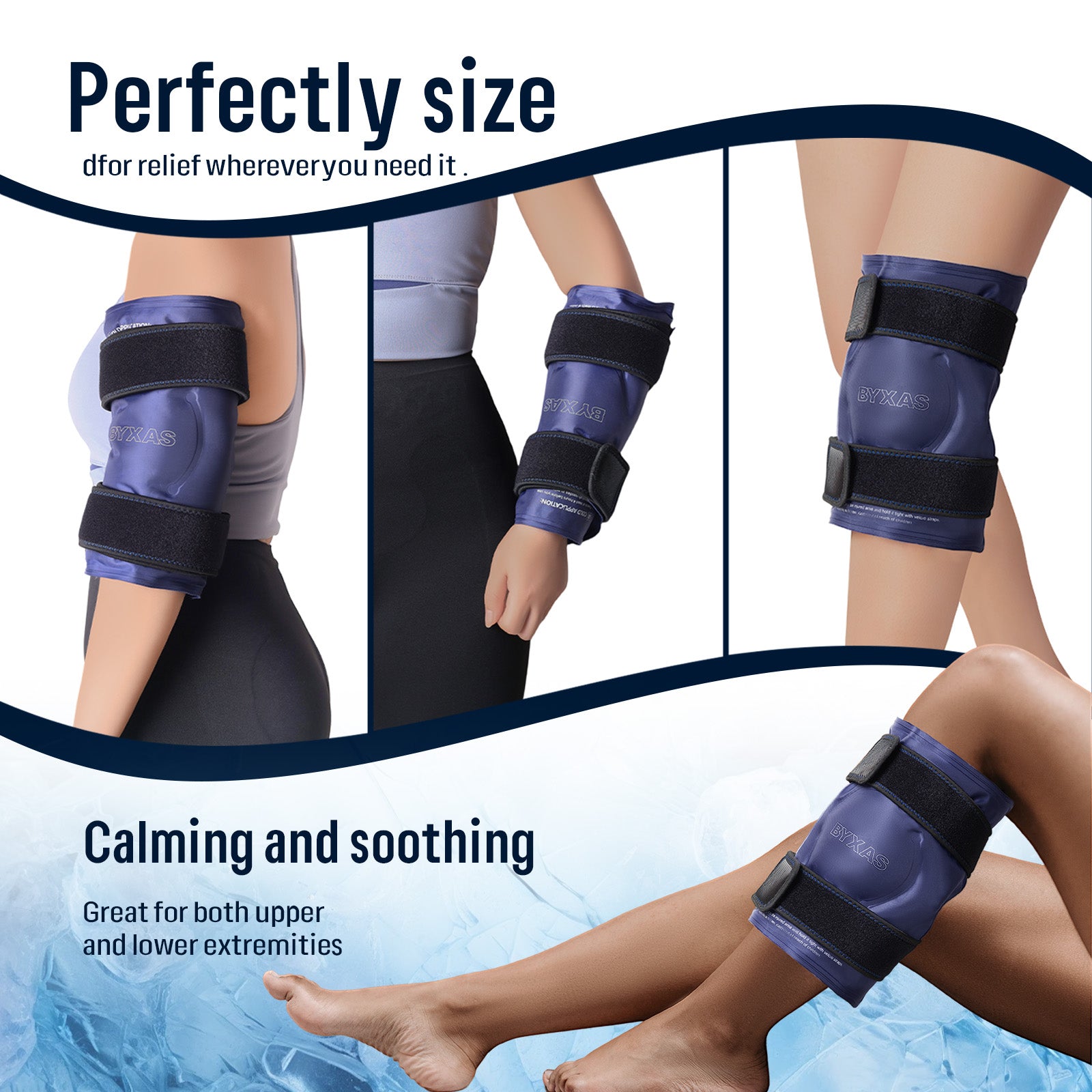 BYXAS Gel Cold Pack For Knee For Relief Of Pain, Swelling, Knee Replacement Surgery