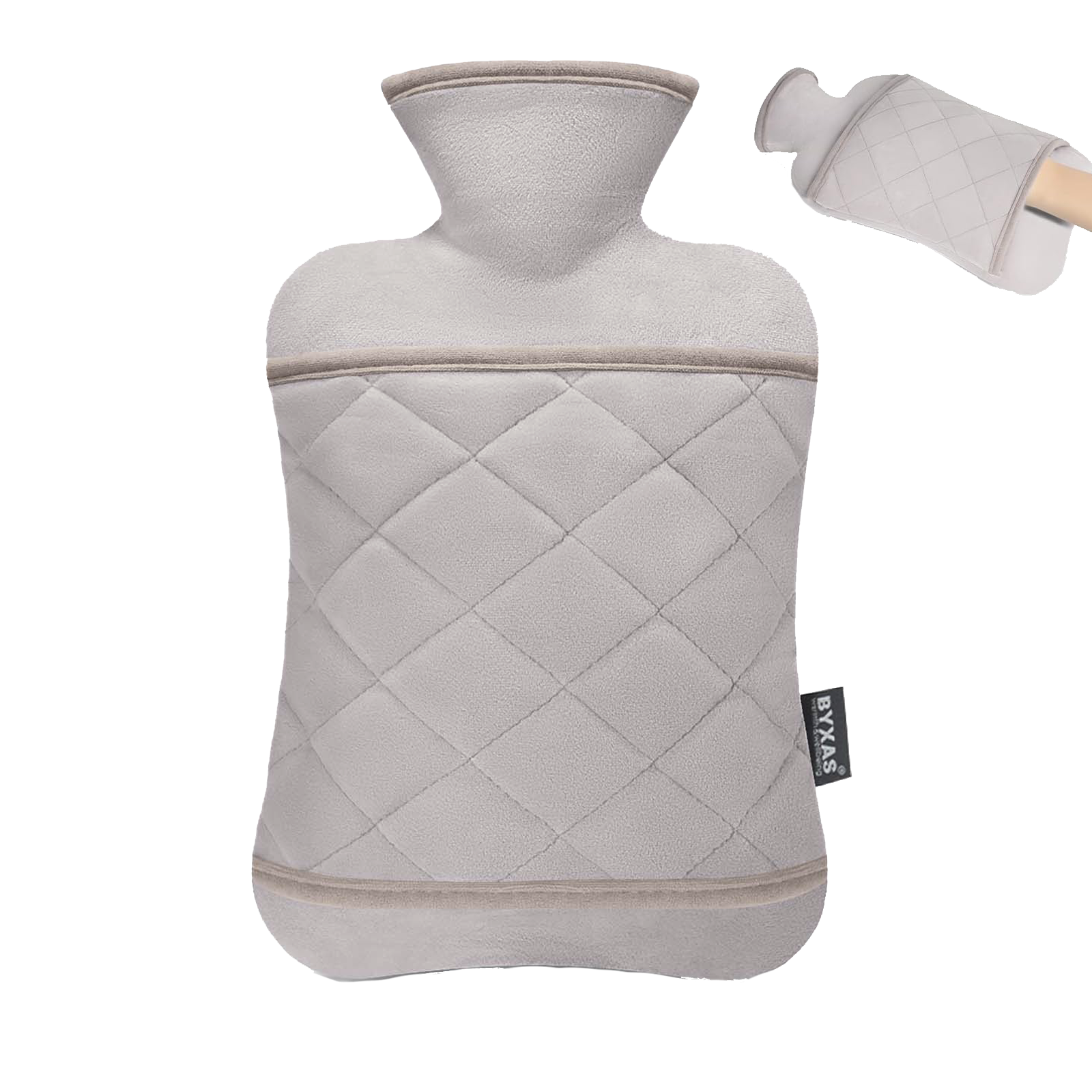 Hot Water Bottle with Hand Pocket Cover–2.0L BPA Free PVC Water Bag, Odorless Superior Material