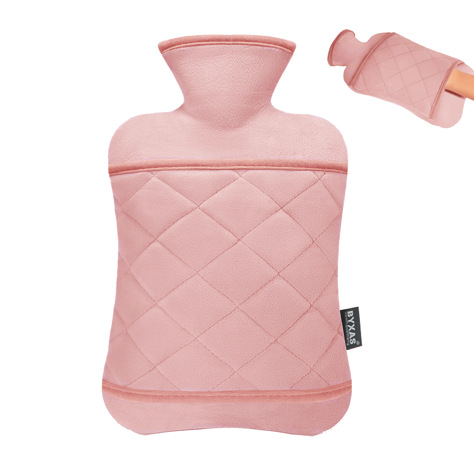 Hot Water Bottle with Hand Pocket Cover–2.0L BPA Free PVC Water Bag, Odorless Superior Material