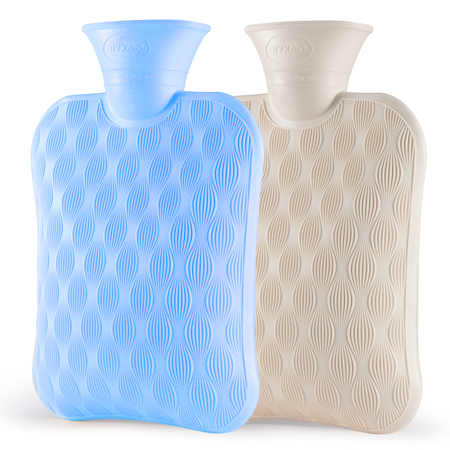 Hot Water Bottle for Pain Relief, Hot Water Bag for Back Pain, Heating Pad 2Liter, Non Toxic, Close-match, Eco, Made in PVC, Bpa Free